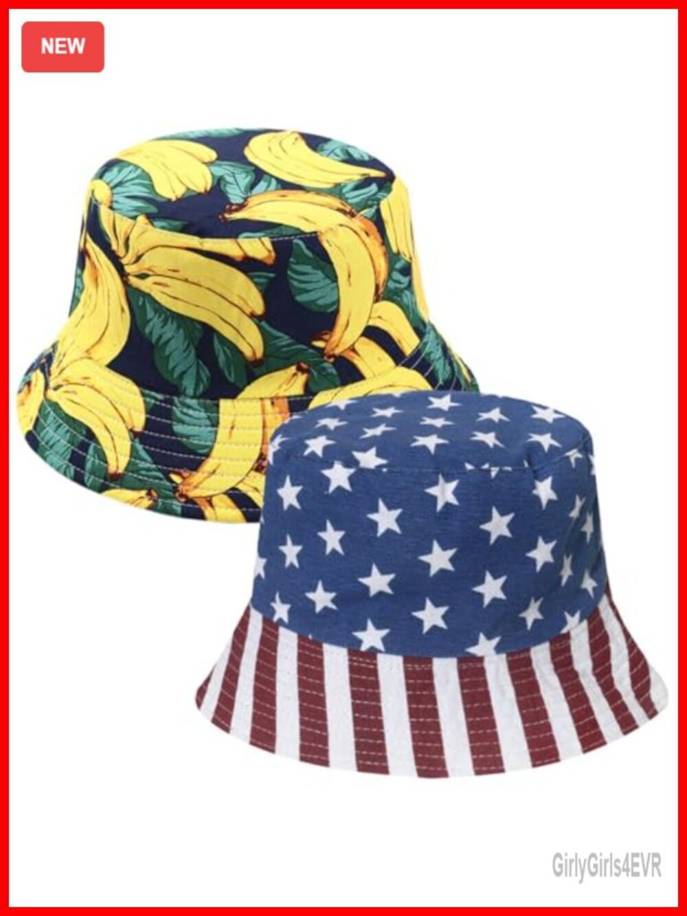 Reversible Bucket Hat Wide Brim UV Protection Foldable Sun Hat